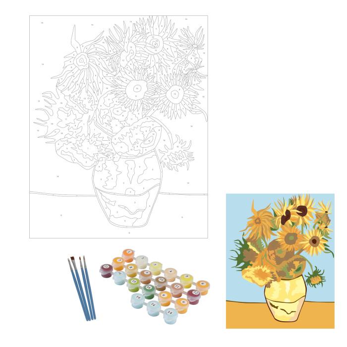 PEINTURE PAR NUMEROS 40X50CM LES TOURNESOLS VAN GOGH