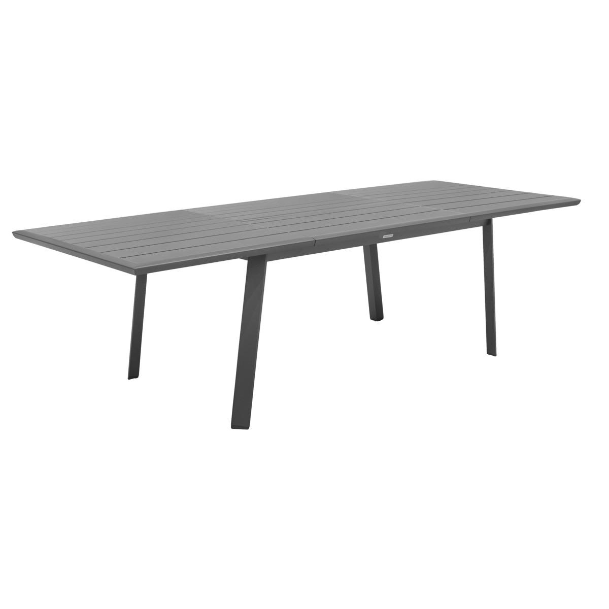 TABLE PAVANE EXTENSIBLE ALUMINIUM GRAPHITE 10 PLACES