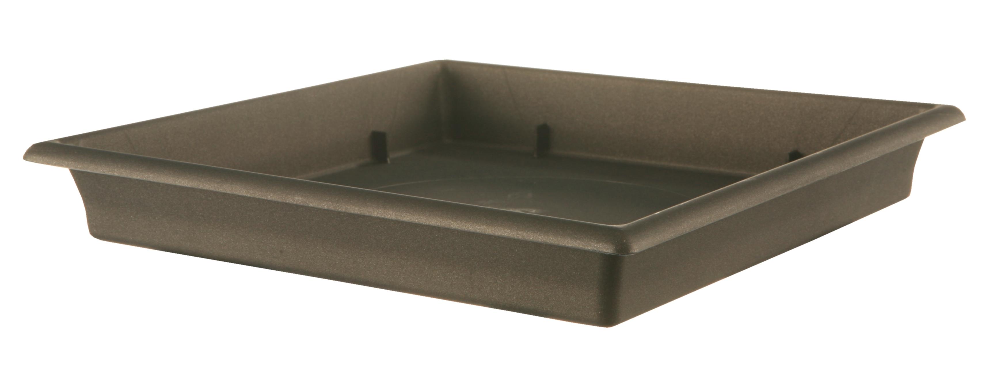 SOUCOUPE RESINE PLATEAU 25 X 25 GRIS