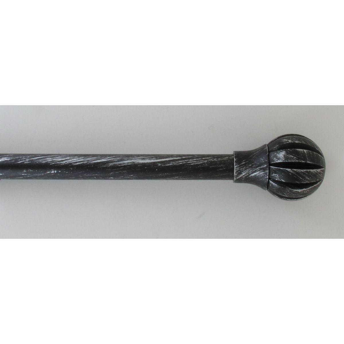 KIT EXT 210 380 CM D19 EMBOUT TOUCH OF ZEN NOIR ARGENT