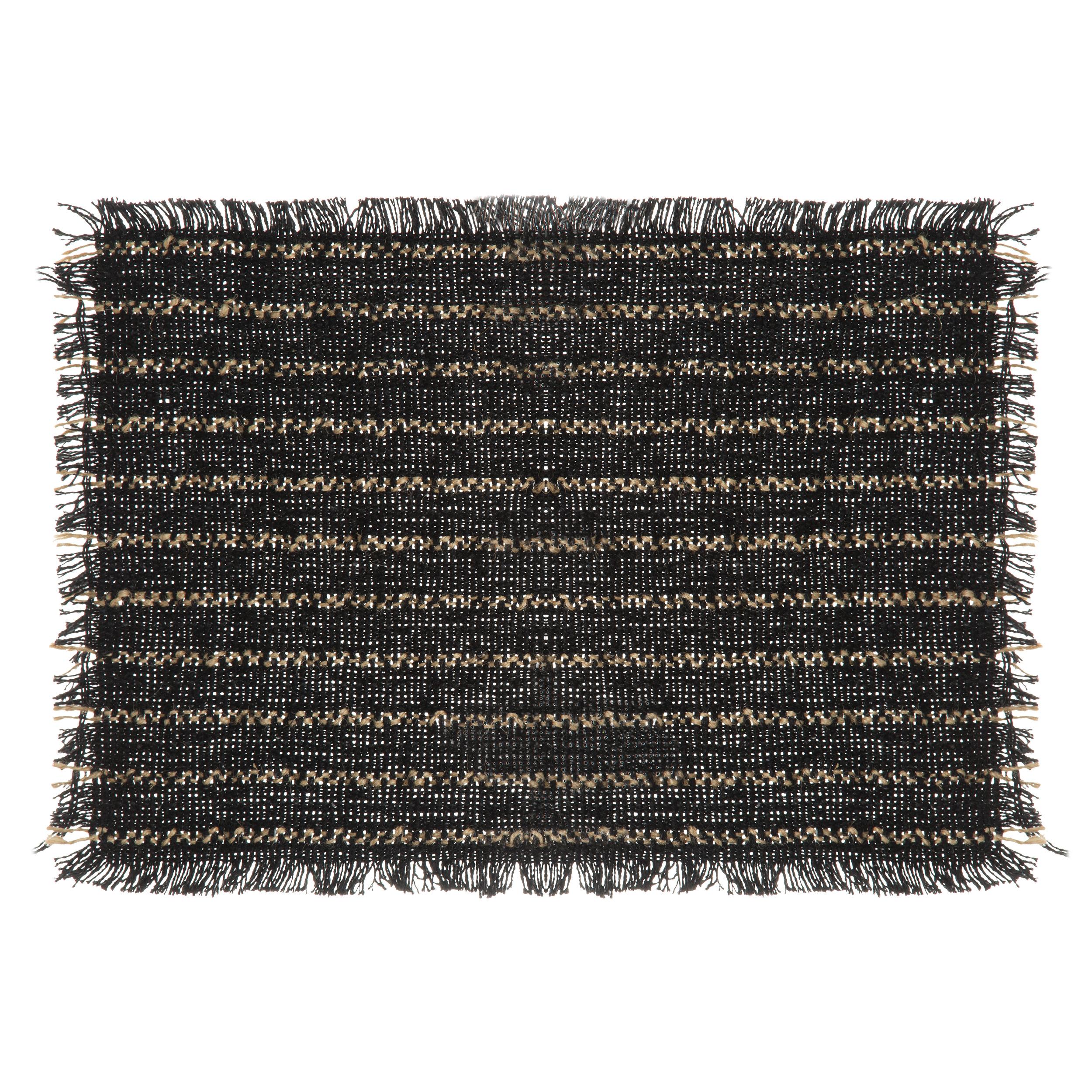 SET TABLE JUTE NOIR 45X30CM