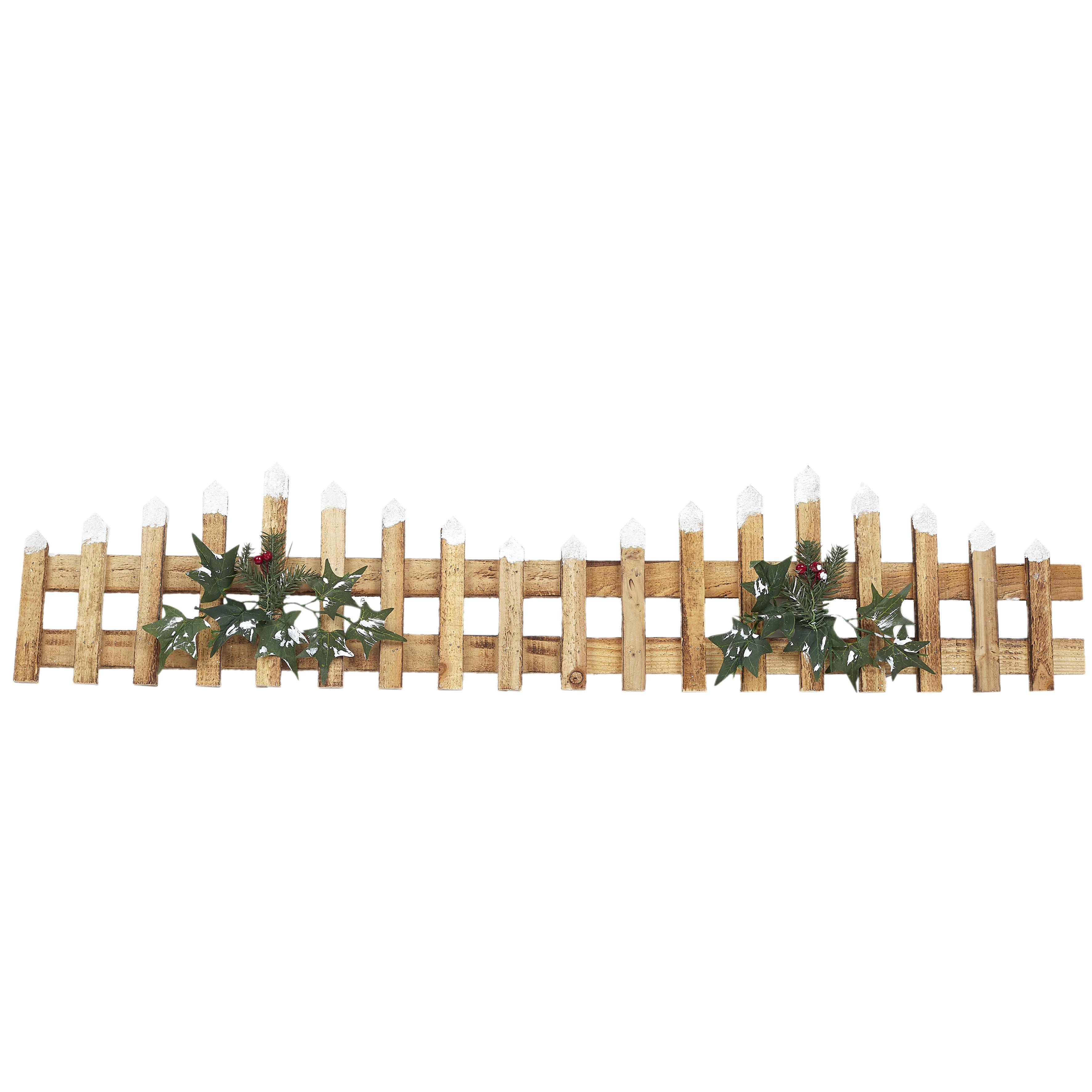 BARRIERE BOIS ENNEIGEE AVEC HOUX L.19CM
