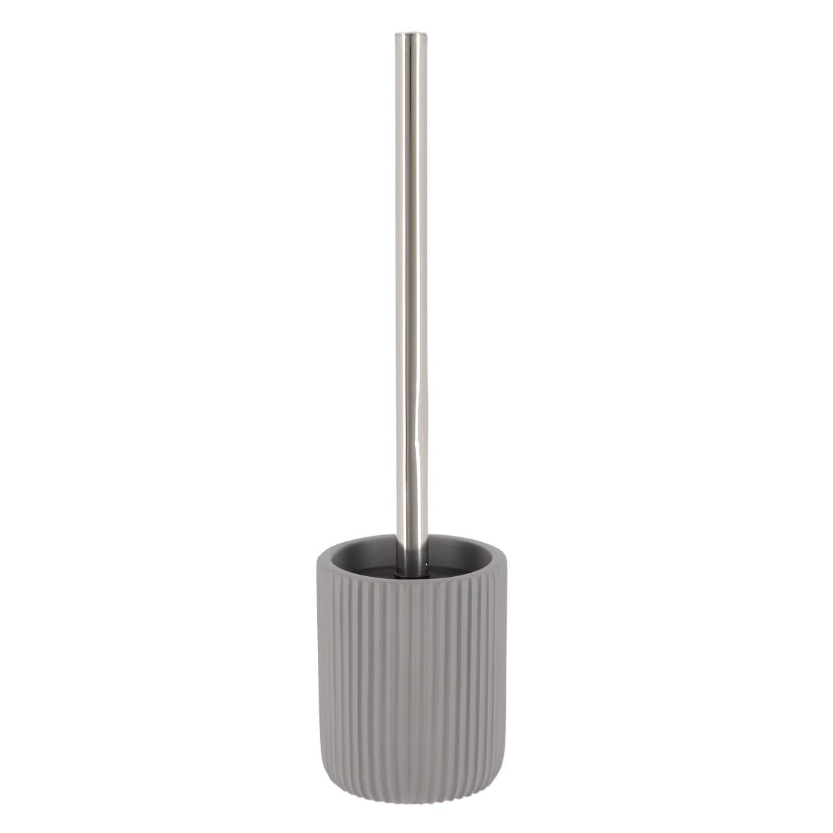 BROSSE WC POLYRESINE STRIEE GRIS