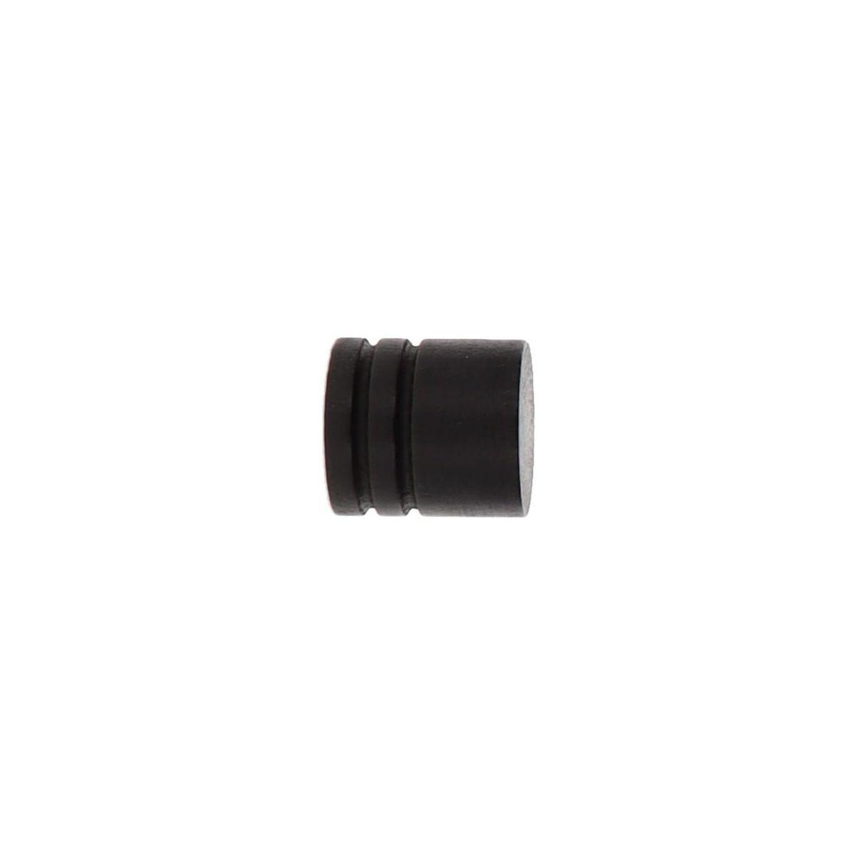 EMBOUT BOUCHON D.28CM NOIR MAT BOIS X2PIECES