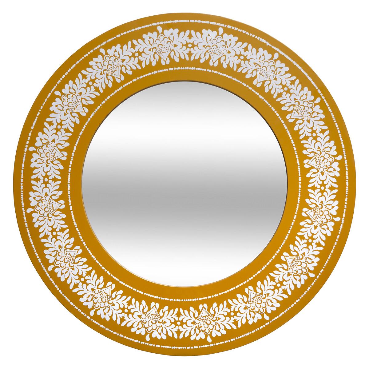 MIROIR PEINT D.66CM FOLK