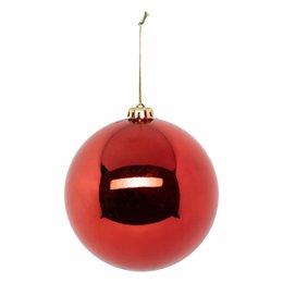 MAXI BOULE DE NOEL ROUGE 15CM