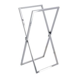 PORTE SERVIETTES METAL STRUCTURE CARREE PLIABLE CHROME