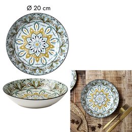 ASSIETTE CREUSE JAIPUR VERTE D.20CM