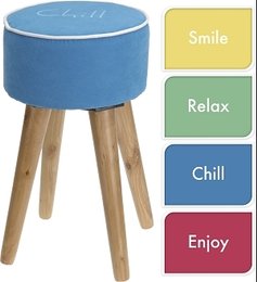 TABOURET IMPRIME 4ASS COUL