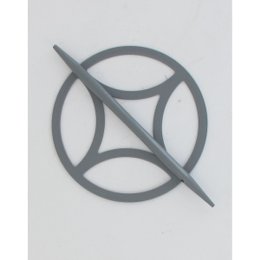 EMBRASSE METAL RETRO PM GRIS FONCE LAQUE