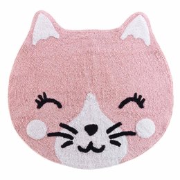 TAPIS ROND D.90CM POLYCOTON CHATON