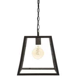 SUSPENSION METAL VERRE POE NOIR D.30CM