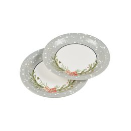 SET 6 ASSIETTES IMPRIMEES NOEL D.18CM