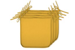 LOT DE 4 GALETTES 38X38CM MOUTARDE