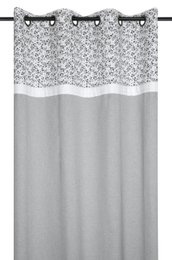 OMBELINE RIDEAU 140X260CM OEILLETS GRIS COTON RECYCLE