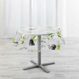 NAPPE CRISTAL RONDE 140 CM PVC IMP ZEN PARADIS