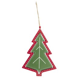 SUSPENSION SAPIN VERT ROUGE H41CM