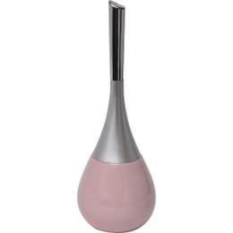 BROSSE WC GRES FORME GOUTTE D EAU ROSE