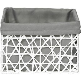 PANIER TGM PAPIER BLANC TISSU GRIS