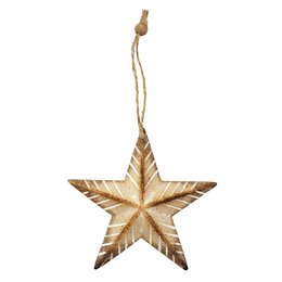 SUSPENSION ETOILE EN BOIS H21CM
