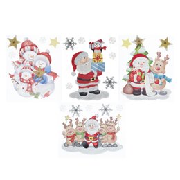 STICKER POP UP PERE NOEL ET COMPAGNIE 28X34CM