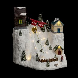 NUM 333 VILLAGE DE NOEL COURS SKI 18 LEDS
