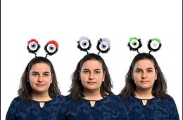 SERRE TETE YEUX FOUS 23X23 CM