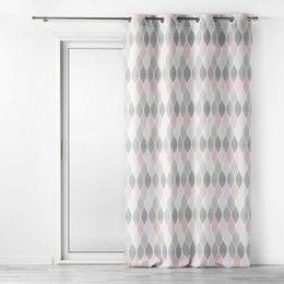 RIDEAU A OEILLETS 140X260CM IMP WINTER GREEN ROSE