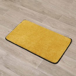 TAPIS MICROFIBRE DOUX DESSOUS LATEX 45X75CM OCRE