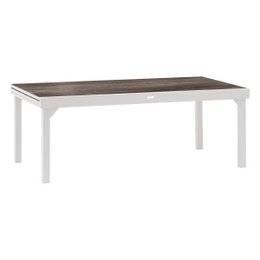 TABLE PIAZZA EXTENSIBLE ALUMINIUM SMOKE 12 PLACES