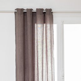 RIDEAU LIN LINAH GRIS 130X260CM