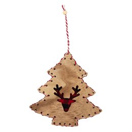 SUSPENSION SAPIN RENNE TARTAN H14CM