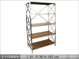 ETAGERE RECT. 5 NIVEAUX INOX