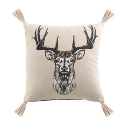 COUSSIN POMPON 40 X 40 CM COTON DEER CHIC