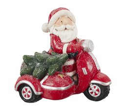 PERE NOEL SUR SA MOTO 35X25X35CM