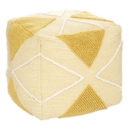 POUF RECYCLE ROW OCRE