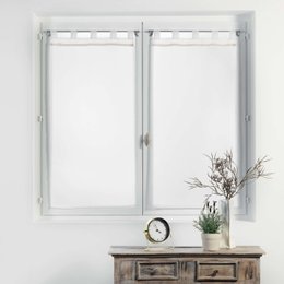 PAIRE DROITE PASSANTS 2X60X160CM VOILE CAMILLA BLANC