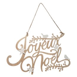 SUSPENSION MOT BOIS JOYEUX NOEL L.41CM