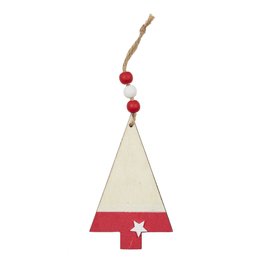 SUSPENSION SAPIN MINIMALISTE ROUGE