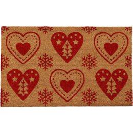 TAPIS IMPRIME 45X75CM COCO COEURS ROUGE