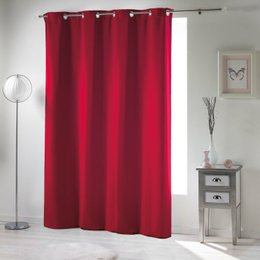 RIDEAU A OEILLETS 135X240M OCCULTANT UNI OCCULT CARMIN