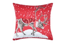 FANTASTIQUE COUSSIN CERF ROUGE 40X40CM