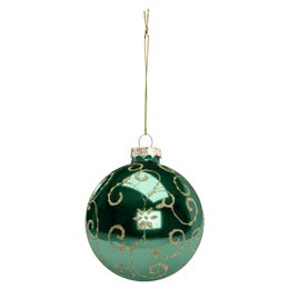 BOULE DE NOEL VERRE VERDURE 8CM