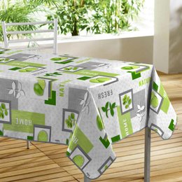 NAPPE RECTANGLE 140X240 CM PVC PHOTOPRINT LEMON GREEN
