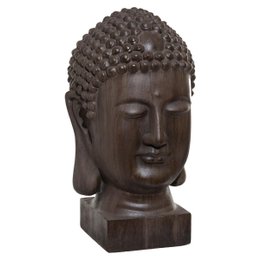 TETE BOUDDHA BRUN OUTDOOR H.51CM