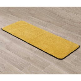 TAPIS MICROFIBRE DOUBLE VASQUE 45X120CM OCRE