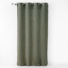 RIDEAU A OEILLETS 135X240CM GAZE DE COTON ANGELIA KAKI