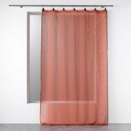 PANNEAU A ANNEAUX 140X280CM VOILE TISSE LINKA TERRACOTTA