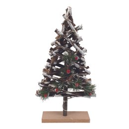 SAPIN DE NOEL LED EN BRINDILLES ENNEIGEES H37CM