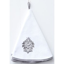 ESSUIE MAINS BRODE VILLA 60CM VELOURS EPONGE GRIS BLANC